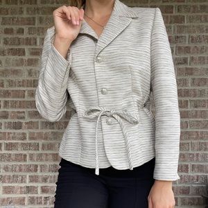 Women Elegant Blazer - Golden and White - Sparkly Buttons 🤍 WORKING QUEENS 👸